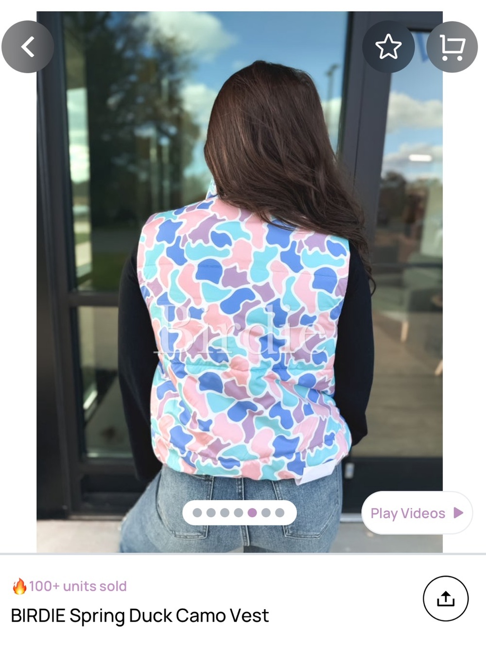 Duck Camo Vest - Pastel Pink/Blue